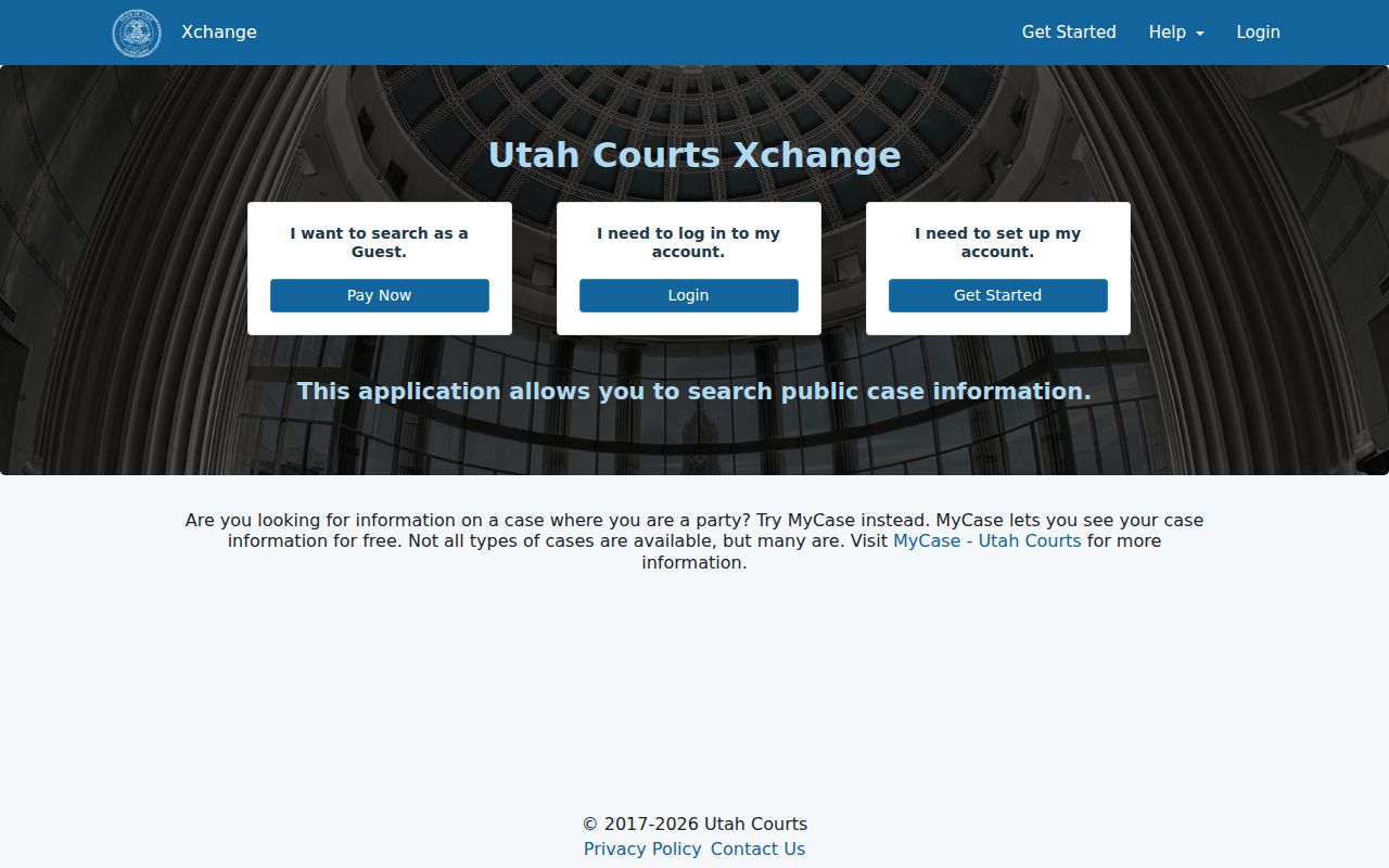 Uintah County court docket access through Utah Xchange